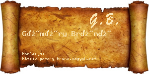 Gömöry Brúnó névjegykártya